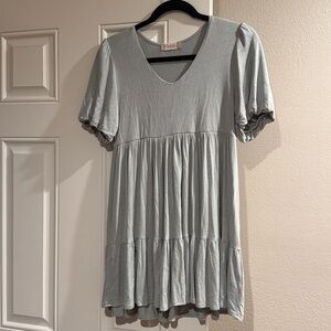 Altar’d State light green Puff Sleeve Dress